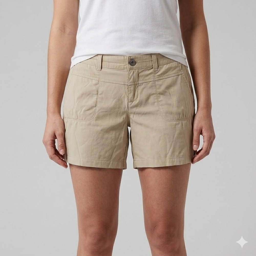 Athleta Trekkie North Hiking Athletic Shorts Tan 8